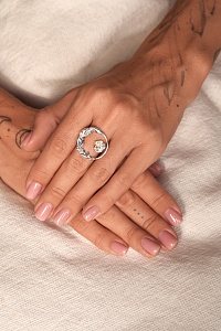 03-00-0628 Кольцо "Hibiscus" (Ag 925)-2