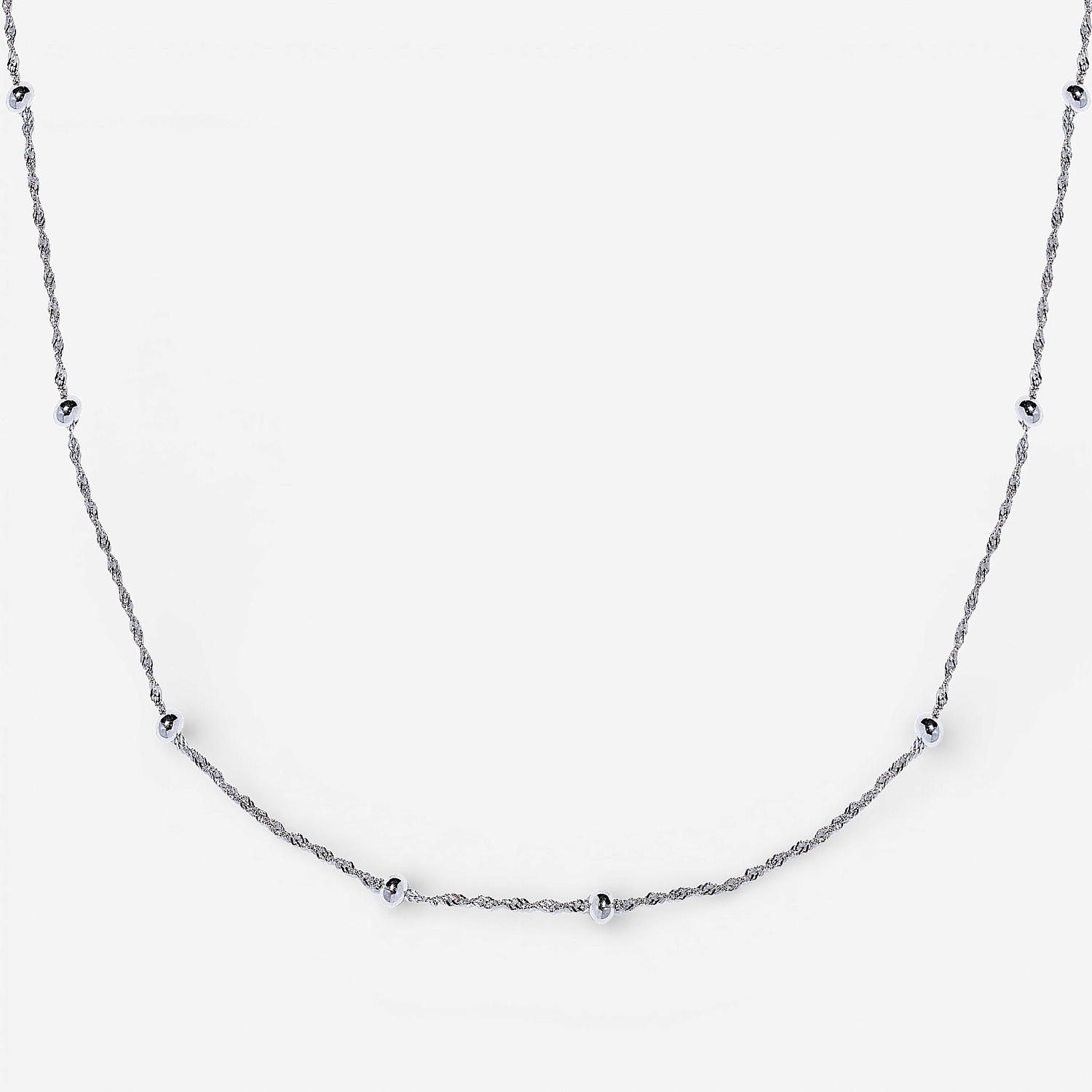 09-00-0015 Цепочка Fluffy balls (Ag 925)-1