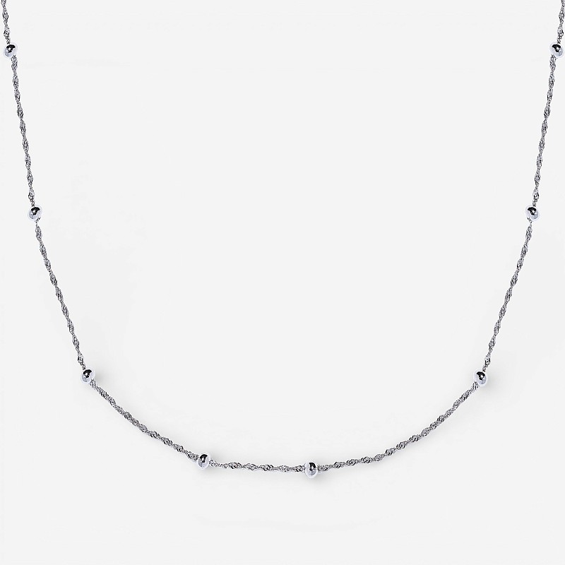 09-00-0015 Цепочка Fluffy balls (Ag 925)