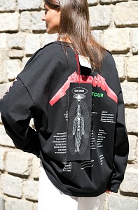 42-00-0008 Лонгслив Будда /Metallica черный с цветным принтом-5