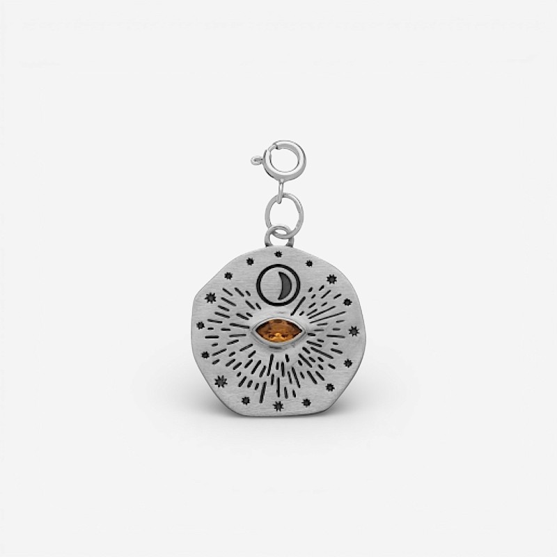 01-00-0600 Подвеска Sacral moon (на карабине) (Ag 925)