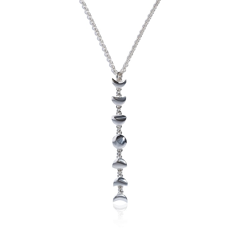 01-00-0366 Колье Фазы луны (Ag 925)