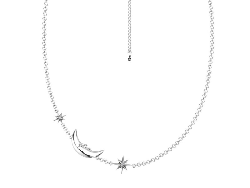 09-00-0024 Колье Moonshine (Ag 925)