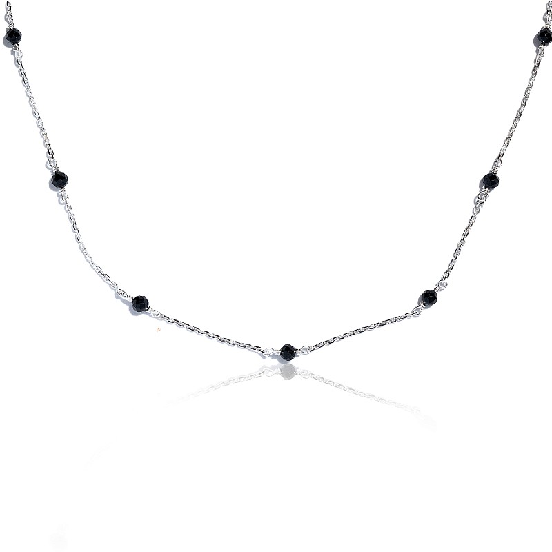 09-00-0030 Колье со шпинелью фасет (Ag 925)