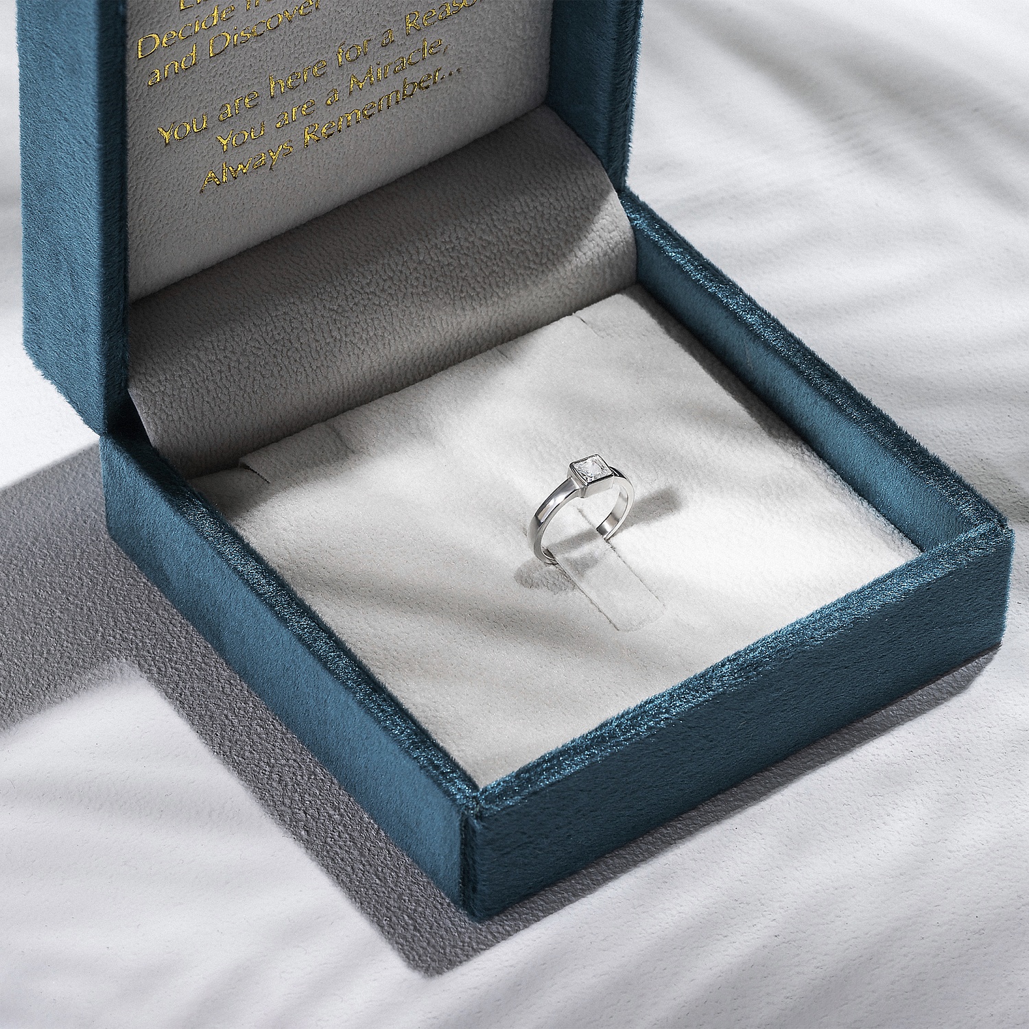 03-00-0174 Кольцо на фалангу с квадратным белым цирконом (гладкое) (Ag 925)-4