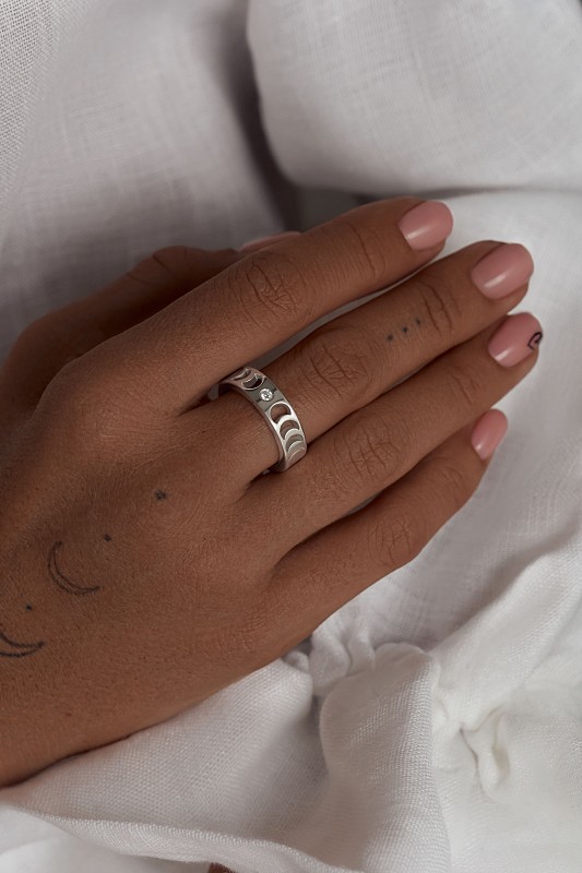 03-00-0592 Кольцо "Лунный Цикл" (Ag 925)