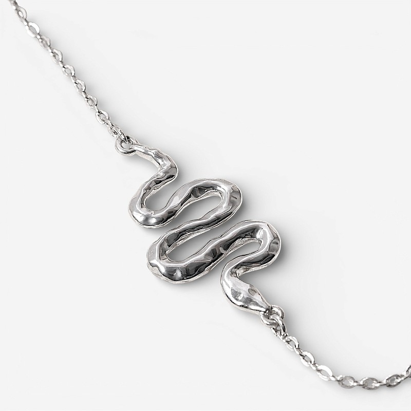 02-00-0502 Слейв-браслет со змеей (Ag 925)