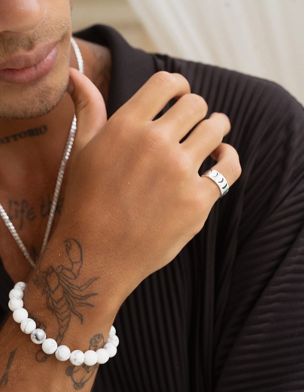 03-00-0084 Кольцо с фазами Луны (мужское) (Ag 925)