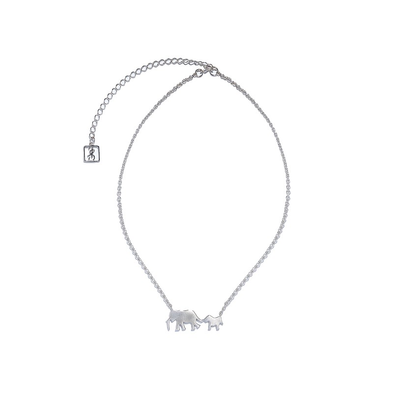 09-00-0041 Колье материнство с одним слоником, матовое (Ag 925)