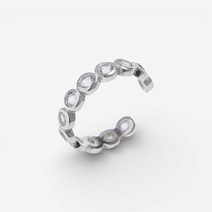 04-00-0240 Серьга Кафф с топазами (Ag 925)-1