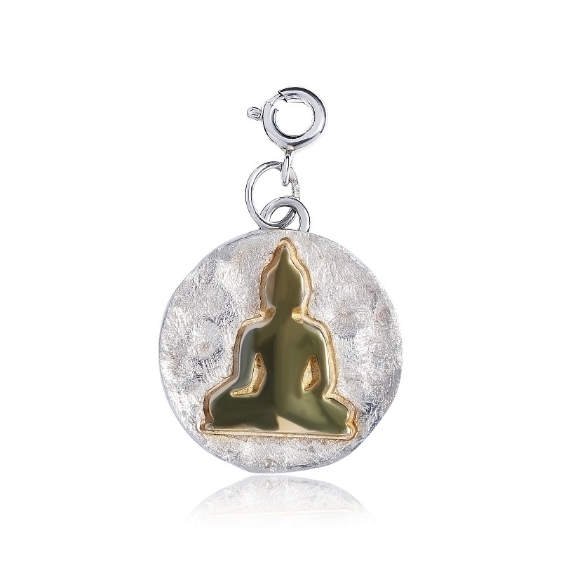 01-00-0541 Подвеска Будда в позолоте (на карабине) (Ag 925)