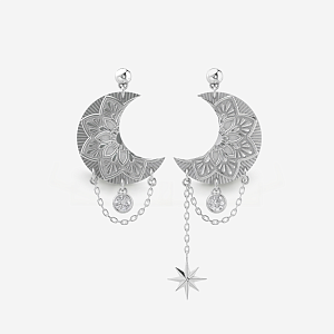 04-00-0791 Серьги Moon Mandala (Ag 925)-1