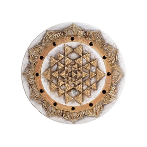 23-01-0001 Картина круглая Шри-янтра золотая-1