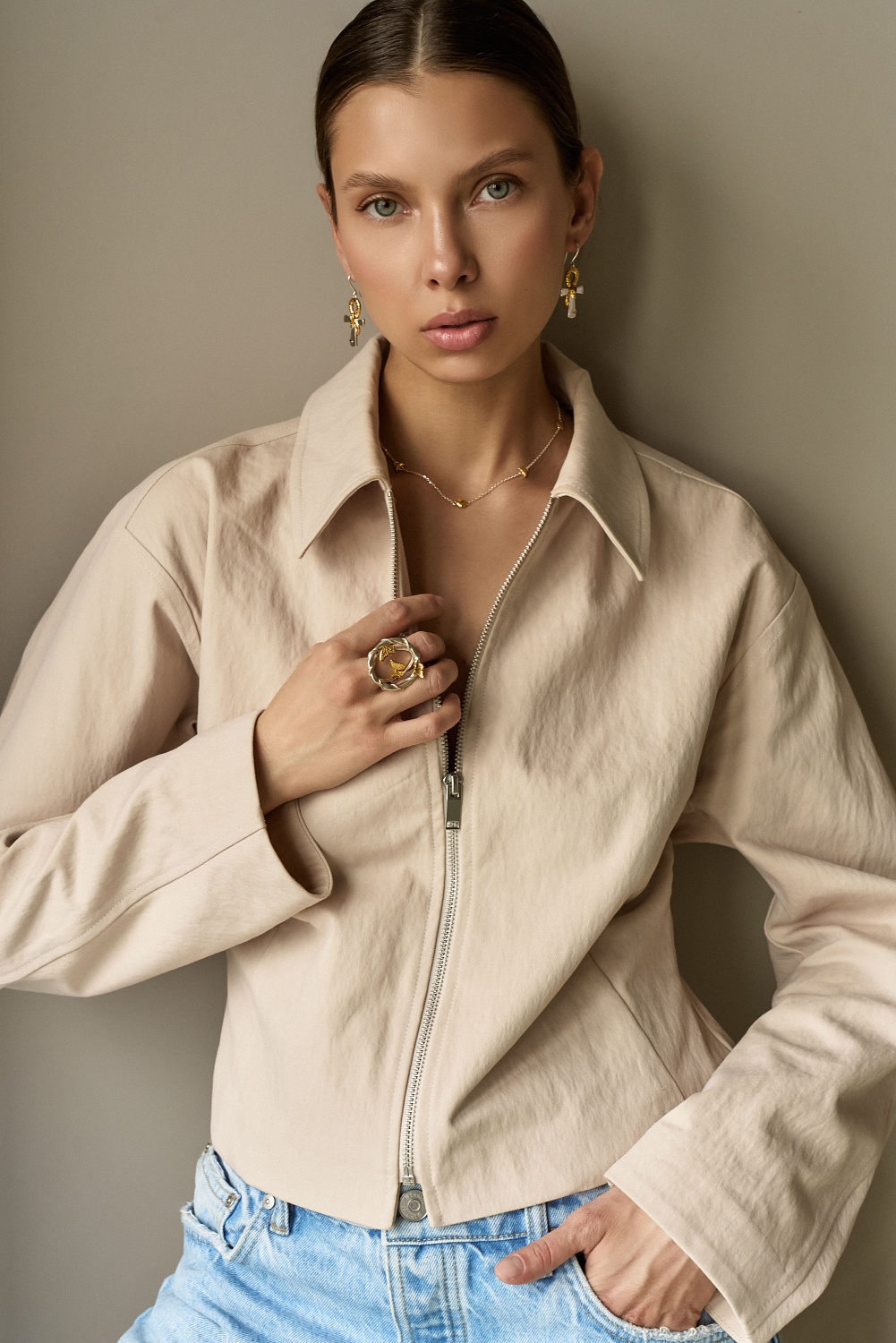 01-00-0746 Колье с фазами Луны в позолоте (Ag 925)-3