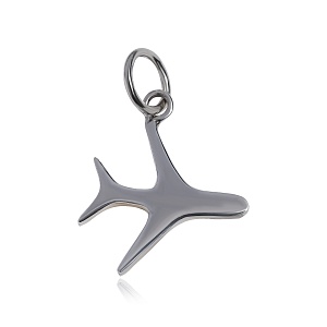 01-00-0689 Подвеска Самолет (на кольце) (Ag 925)-1