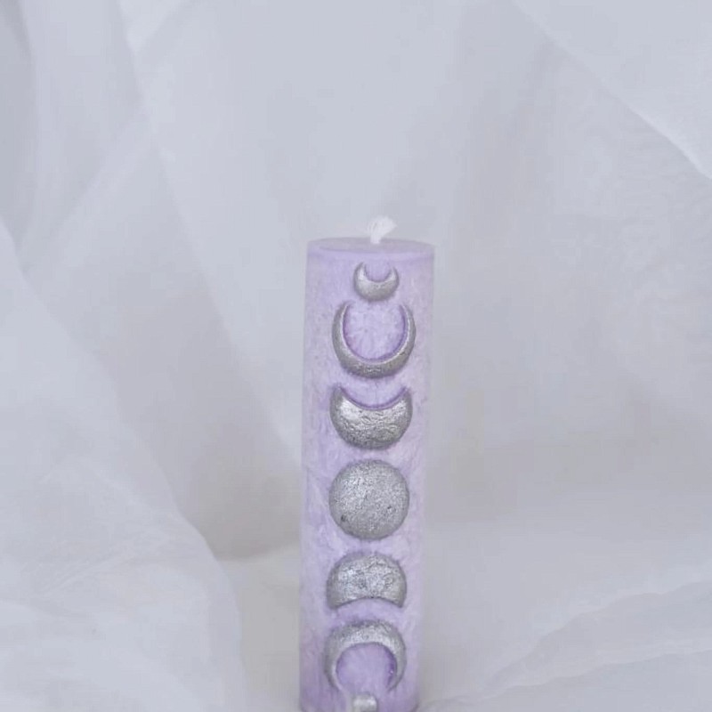 55-00-0005 Свеча "Фазы луны" сиреневая