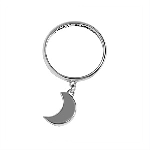 03-00-0571 Кольцо с подвеской Полумесяц (Ag 925)-1