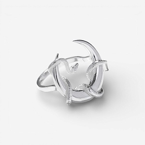 03-00-0631 Кольцо "Snake on the moon" (Ag 925)-1