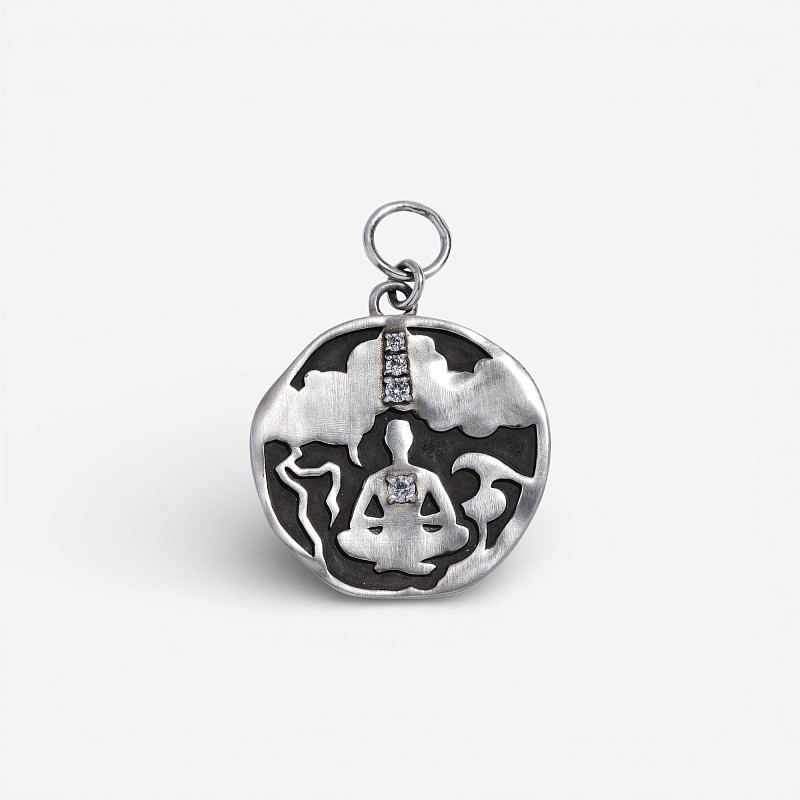 01-00-0696 Подвеска на серьгу "В потоке" (Ag 925)