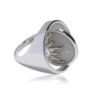 03-00-0641 Кольцо двустороннее "Sun and Moon" (Ag 925)-6