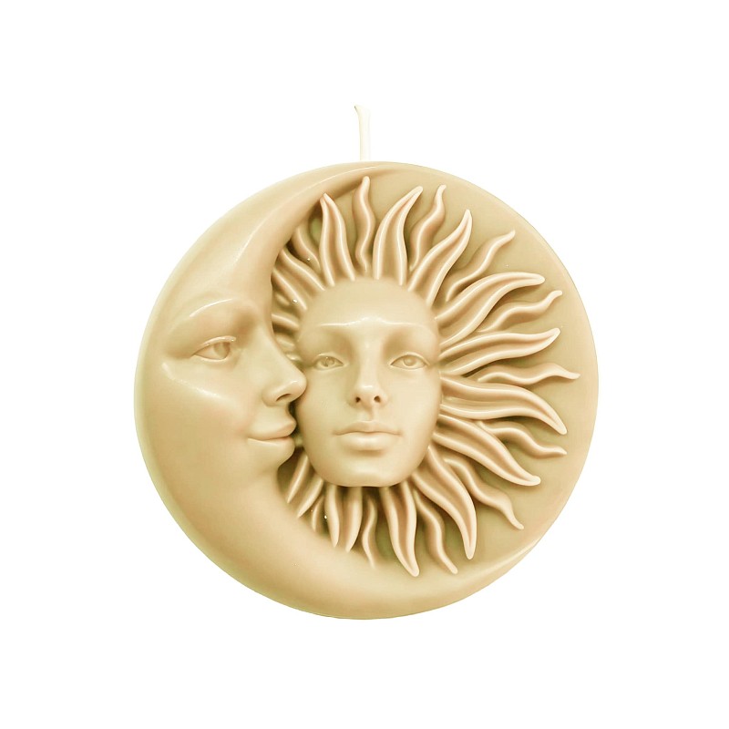 55-00-0697 Свеча Луна и Солнце (сливочный)