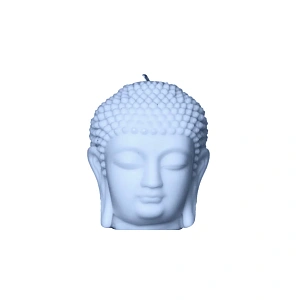 55-00-0689 Свеча Голова Будды big (голубая)-1